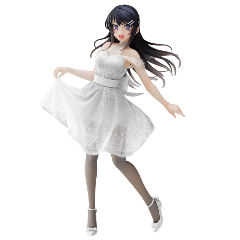 

Original Anime Rascal Does Not Dream of A Dreaming Girl Crystal Dress 20Cm Sakurajima Mai Pvc Sexy Figure Model Toys