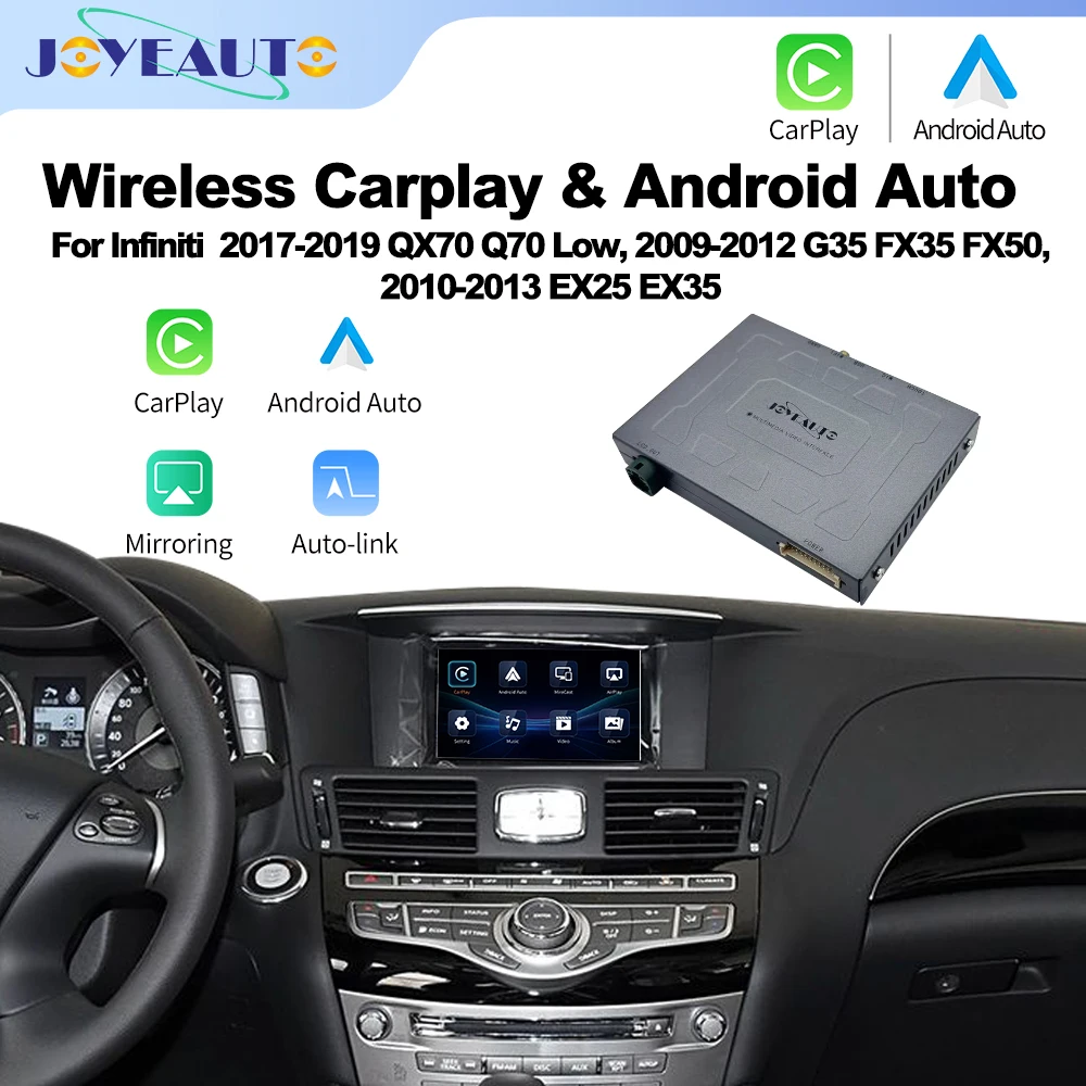 Фото Новый интерфейс JoyeAuto для Infiniti QX70 2017-2019: Беспроводной модуль CarPlay и Android Auto с поддержкой Mirror-Link и AirPlay №1