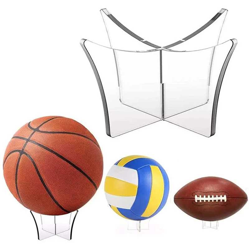 New Multi-function Acrylic Display Stand Bowling Rugby Basketball Soccer Ball Bracket Holder Acrylic Rack Support Base