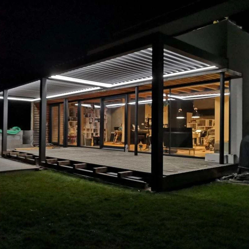 

Водонепроницаемая Современная крышка для сада, балкона, бассейна, беседка из ПВХ, алюминиевая, металлическая, под заказ