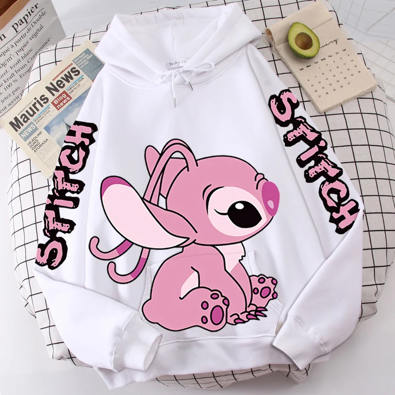 

Disney Stitch Anime Women sweetshirts Kawaii Hoodie Plus size women clothing Winter Autumn Harajuku Long sleeve top Hoodies