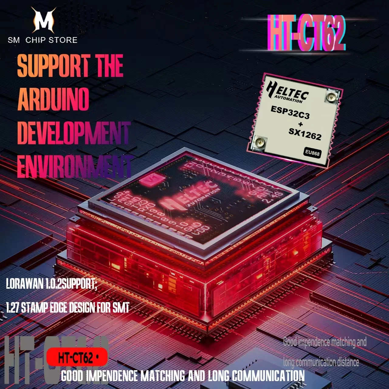 Макетная плата Meshtastic LoRaWAN ESP32 модуль Wi-Fi Bluetooth сверхнизкое энергопотребление