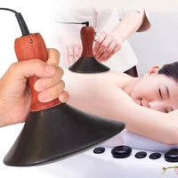 hot stone electric full body massager natural stone needle scraping spa neck back massage relaxation health massage tool