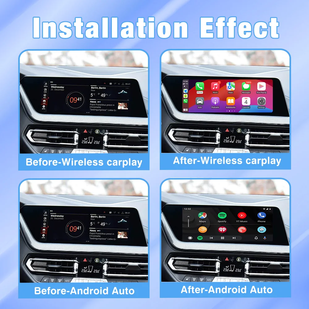 Фото Беспроводной адаптер CarPlay Android Auto iDrive 7 для BMW 1 серии F40 F41 2019-2024 116i 118i 120i 128ti M135i 116d 118d 120d 123d №5