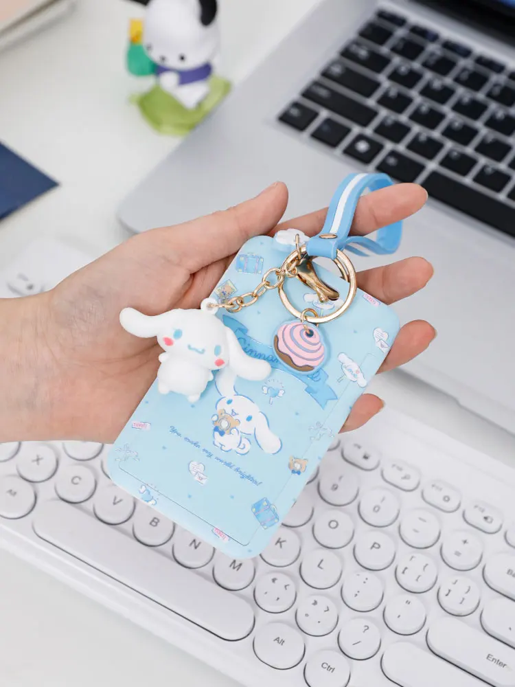 

Sanrio Keychain Kawaii Hello Kitty Cinnamoroll My Melody Pendant Cute Card Holder Plastic Lanyard Card Holders For Girls Gift