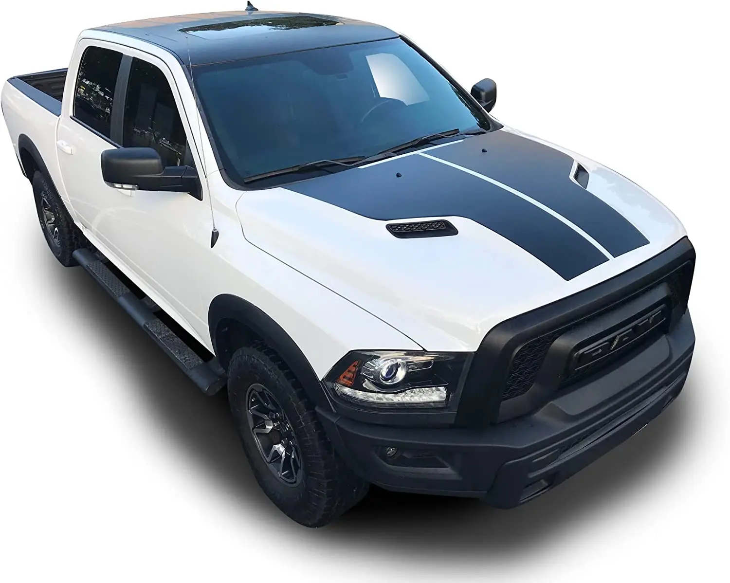 

Fits Elevate Graphics - Dodge Ram 1500 Sport Hood Graphics Years 2009-2018 Auto Stripes 3M Vinyl Decals And Stickers