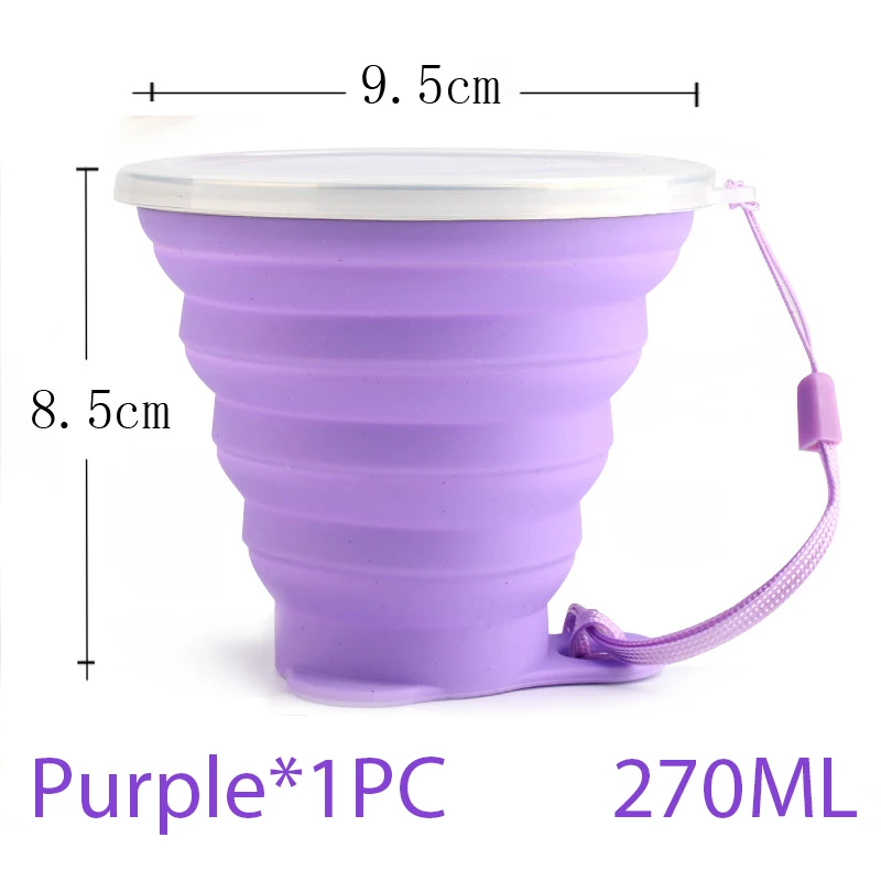 

Силиконовая складная чашка 270 мл