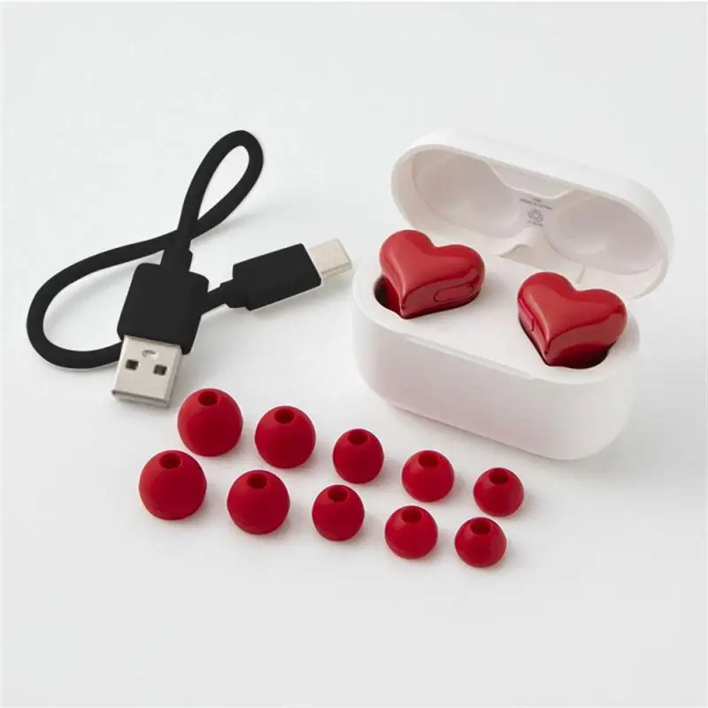 

Heart-shaped Earphone Waterproof Sport Noise Reduction Wireless Headphones In-Ear Earbuds Headset For Smartphone