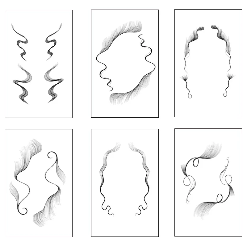 Временная татуировка наклейка для бровей волос края татуировки боди-арта