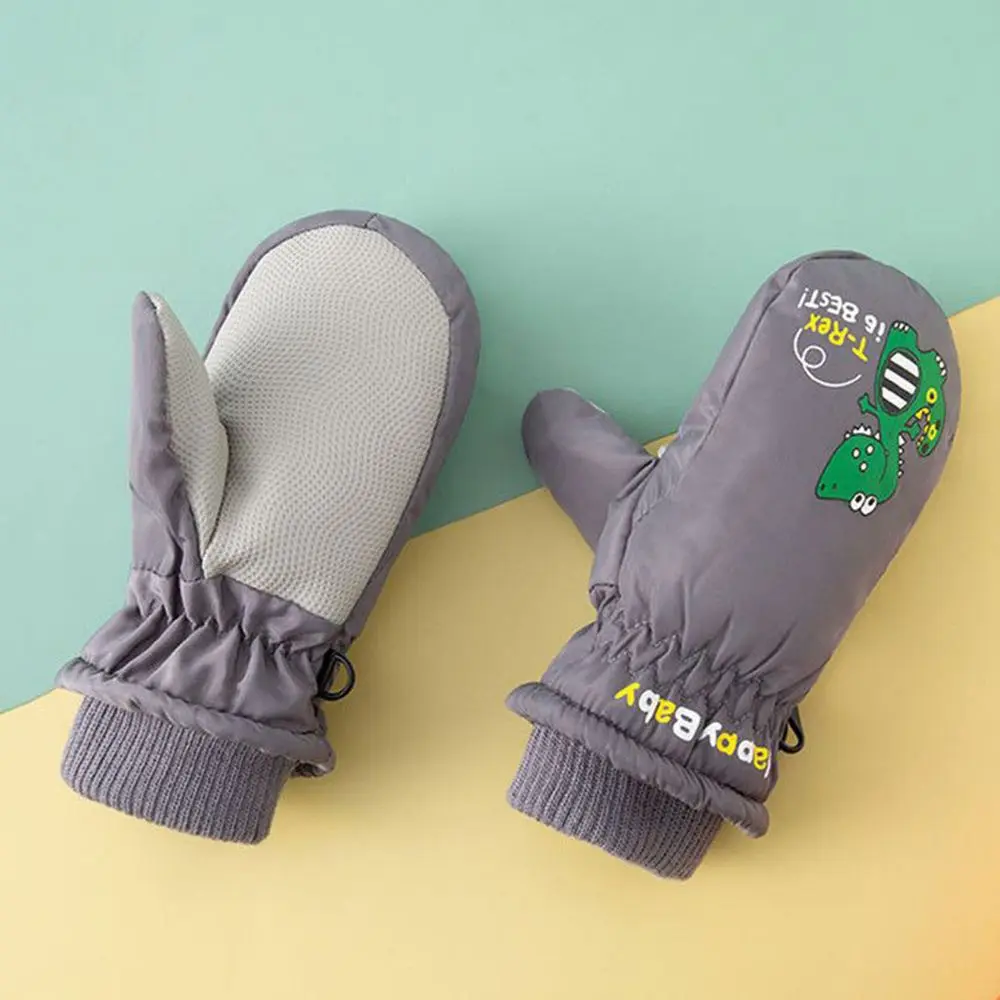 

Winter Outdoor Cute Windproof Children Boys Girls Cartoon Waterproof Kids Ski Gloves Thick Warm Non-slip Sports Mittens 1 Pair