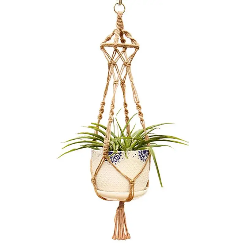 

Largesized Hanging Plant Hanger Cotton And Linen Flower Pot Holder Hemp Rope Basket Rope Pots For Handmade Craft