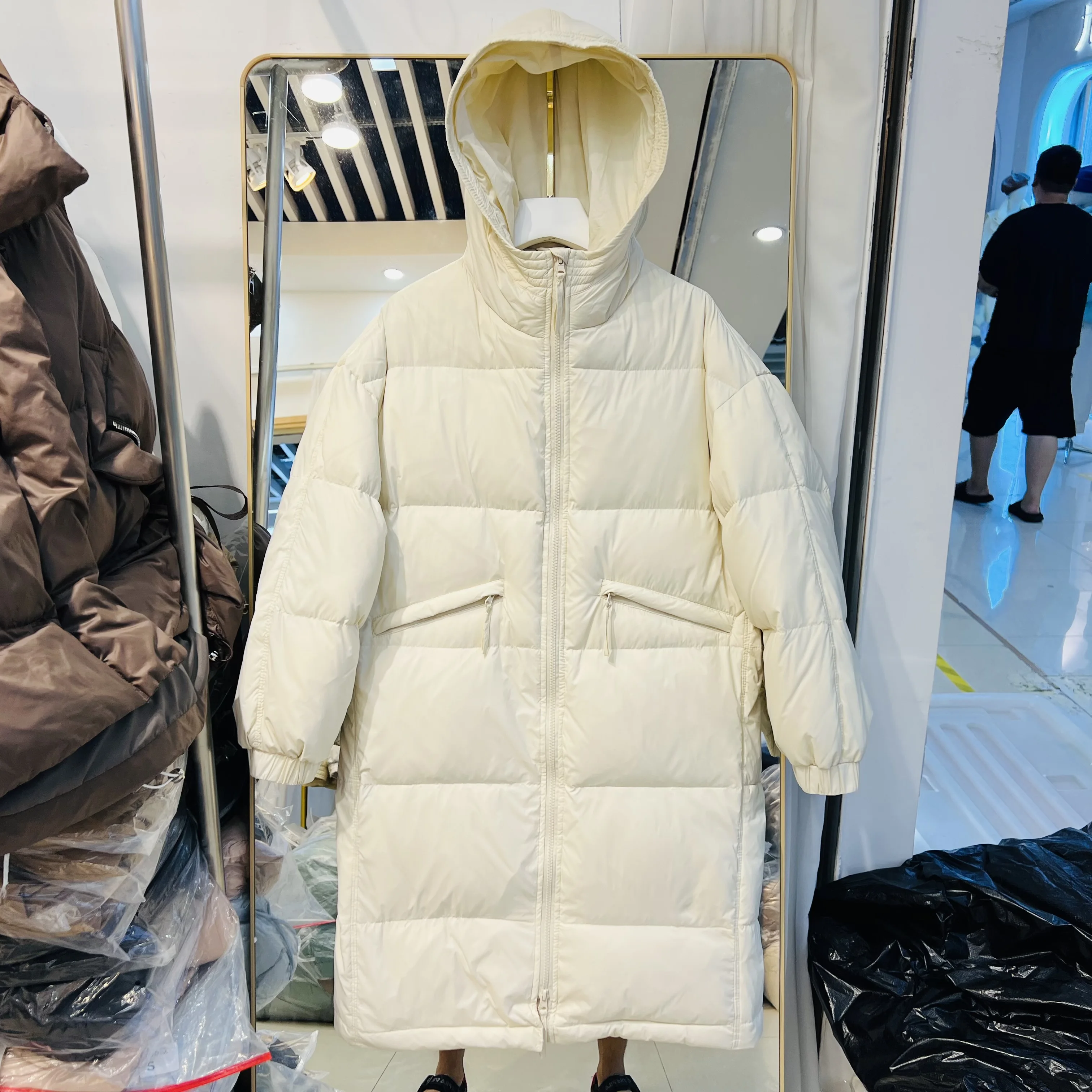 New Women Long Down Jacket Casual Style Autumn Winter Coats And Parkas Female Outwear