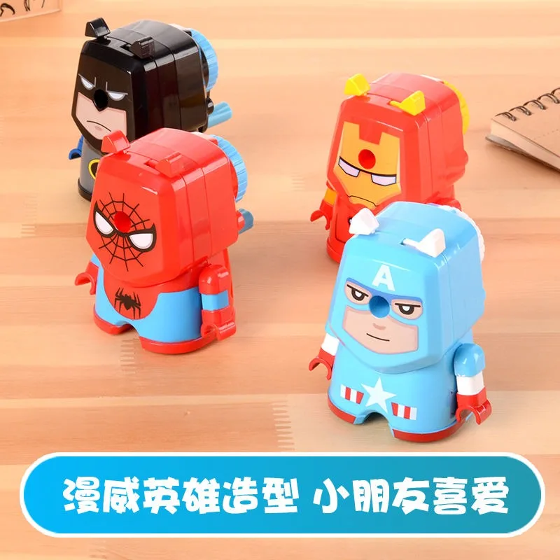 Портативная точилка для карандашей Marvel Человек-паук Капитан Америка Бэтмен