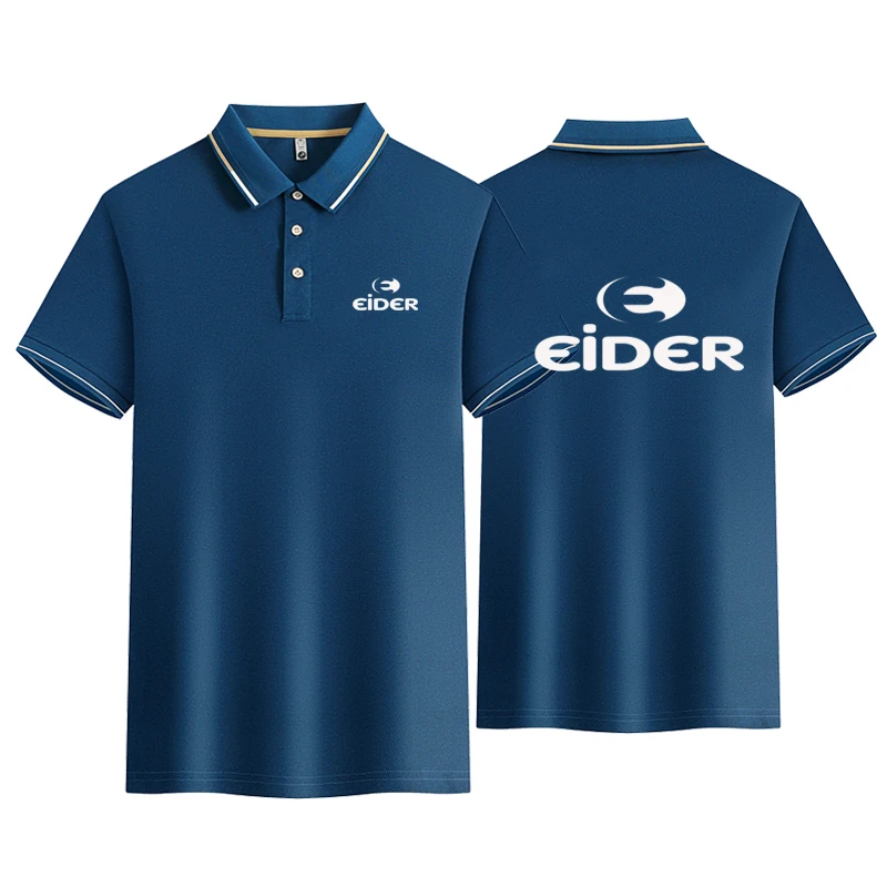 

New Summer Men's Polo Shirt Men's Polo Collar Slim Fit Solid Button Short Sleeve Casual Men's Business T-shirt Top