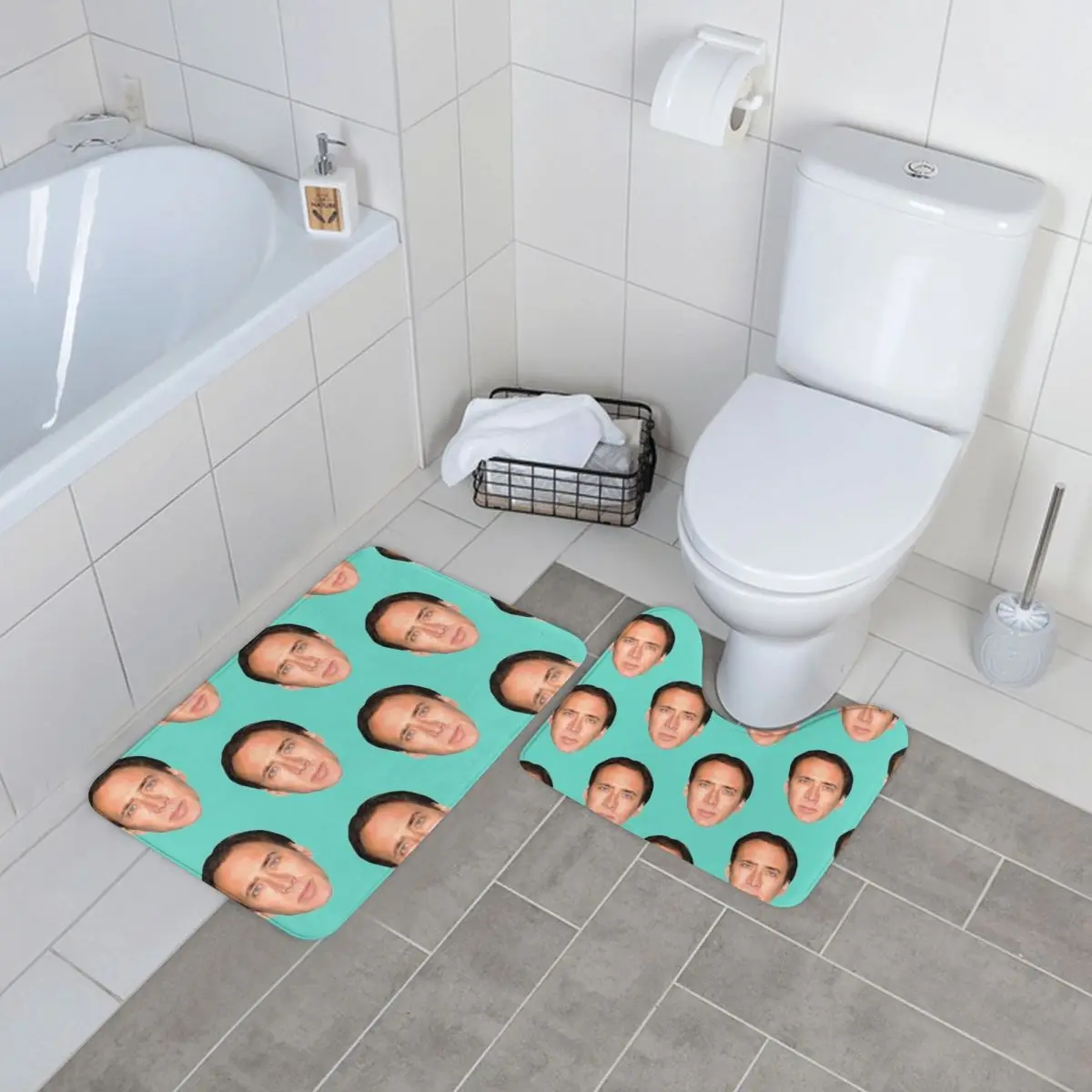 

Коврик для ванной с насадкой Николаса Кейдж, 2 шт.