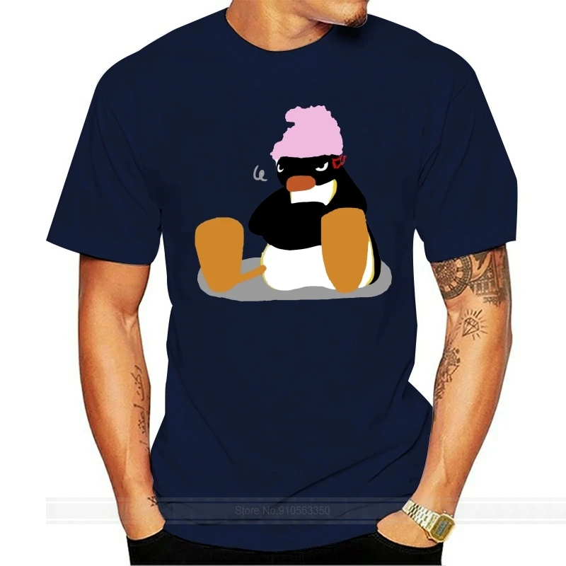 

Pingu Bath Towel Men T Shirt Penguin Series Meme Kids 80s 90s Retro Cute Tees Short Sleeve T-Shirt Pure Cotton Plus Size Clothes