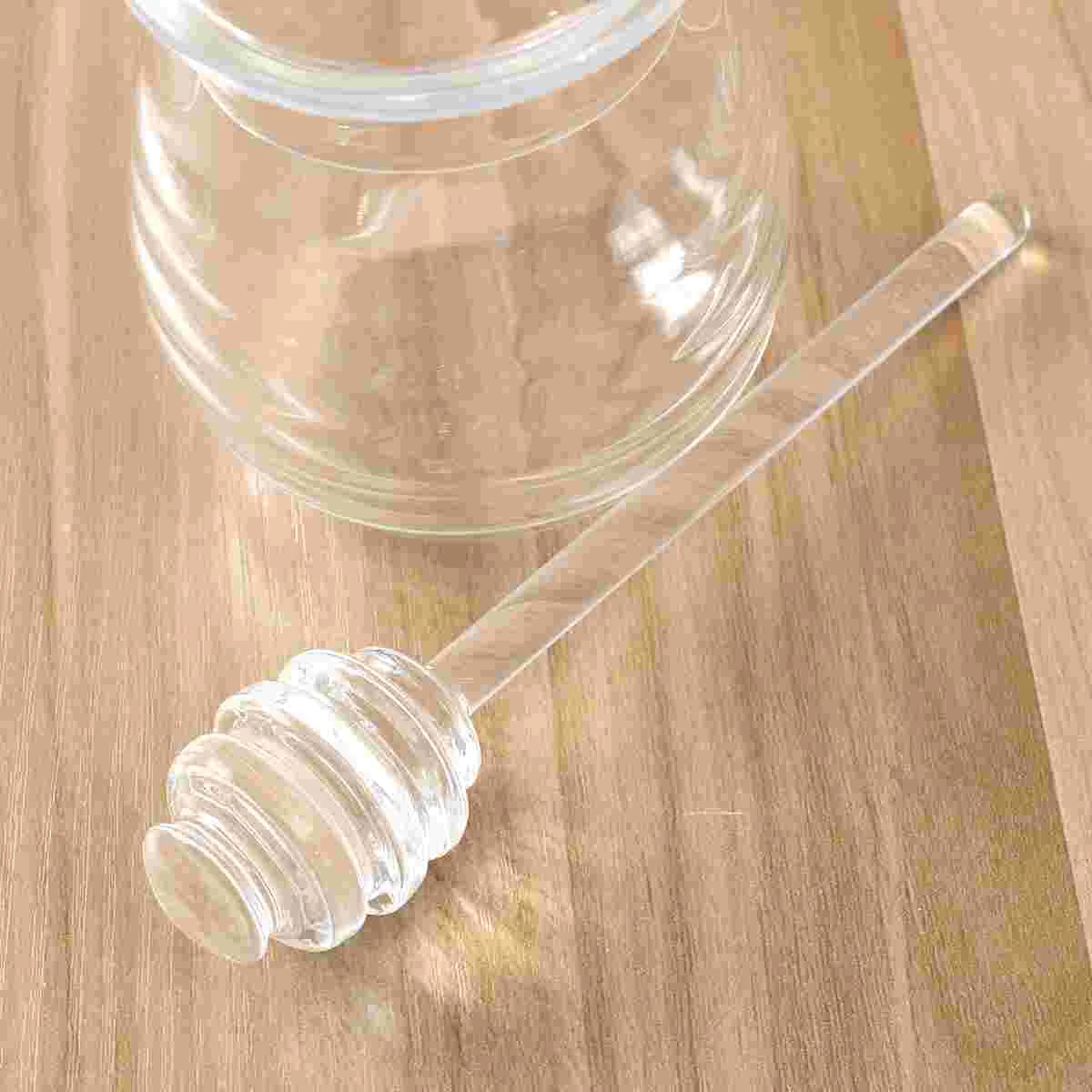 

Clear Honey Jar with Dipper and Lid 250ml Glass Honey Pot Honey Dispenser Honey Syrup Sugar Container for Home Kitchen