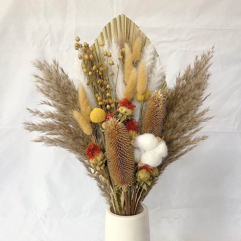 

Boho Room Decor Wedding Setting Pampas Rabbit tail grass natural dried flower bouquet Home Living Room Decor Table Decor