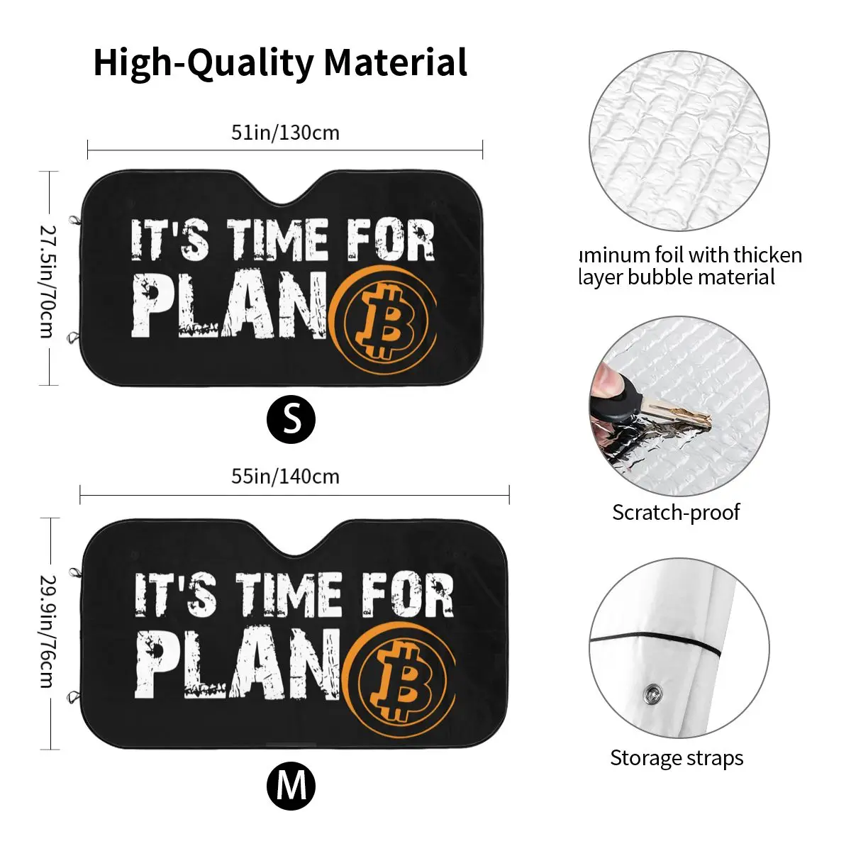 Пришло время для Plan B Биткоин BTC солнцезащитный козырек на лобовое стекло защита