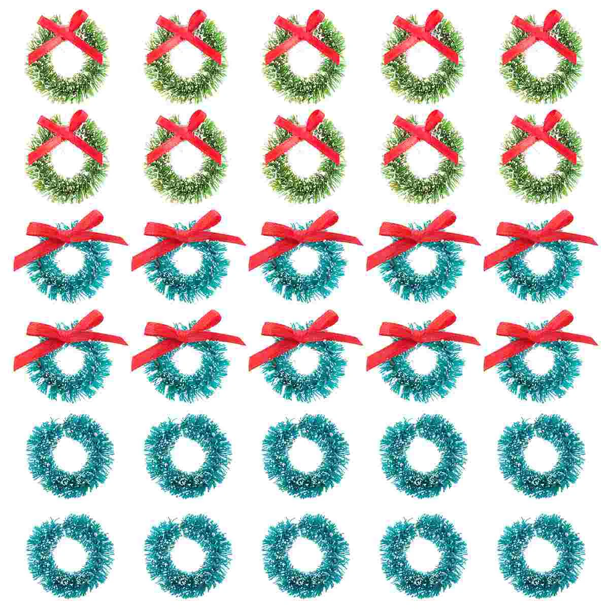 

Wreath Christmas Mini Wreaths Xmas Miniature Tree Crafts Artificial Smallhanging Garland Rings Ornament Holiday
