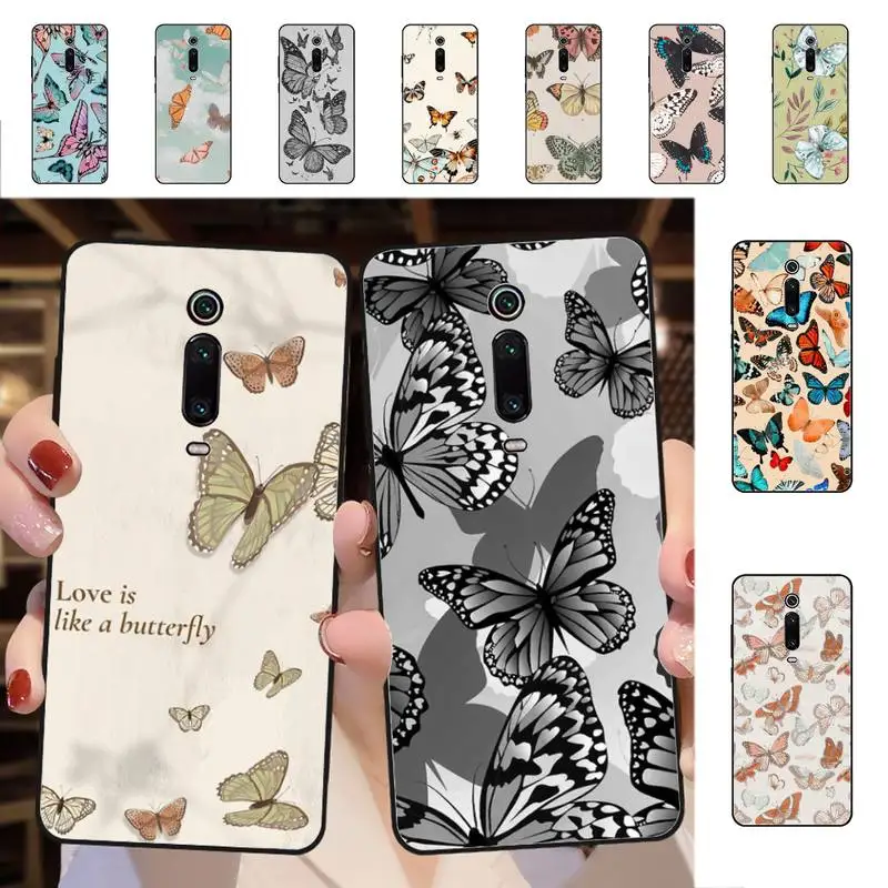 

Original butterfly Phone Case for Redmi 5 6 7 8 9 A 5plus K20 4X S2 GO 6 K30 pro