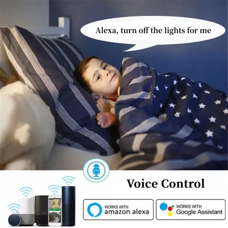 

Corui 2 Packs WiFi Smart Socket 16A US Plug Double Outlet Extender With Sensor Night Light Voice Control Via Alexa Google Home