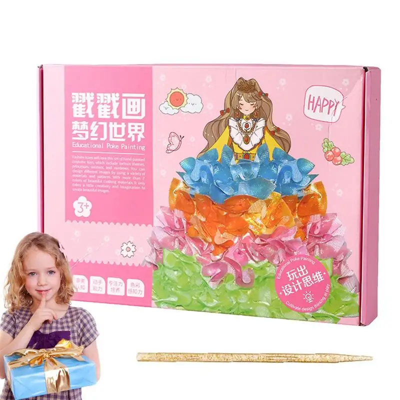 

Poking Fun Toys DIY Educational Dress Up Kids Princess Toy Set DIY Toy Set For Enhancing Color Recognition Colorful Craft Kit