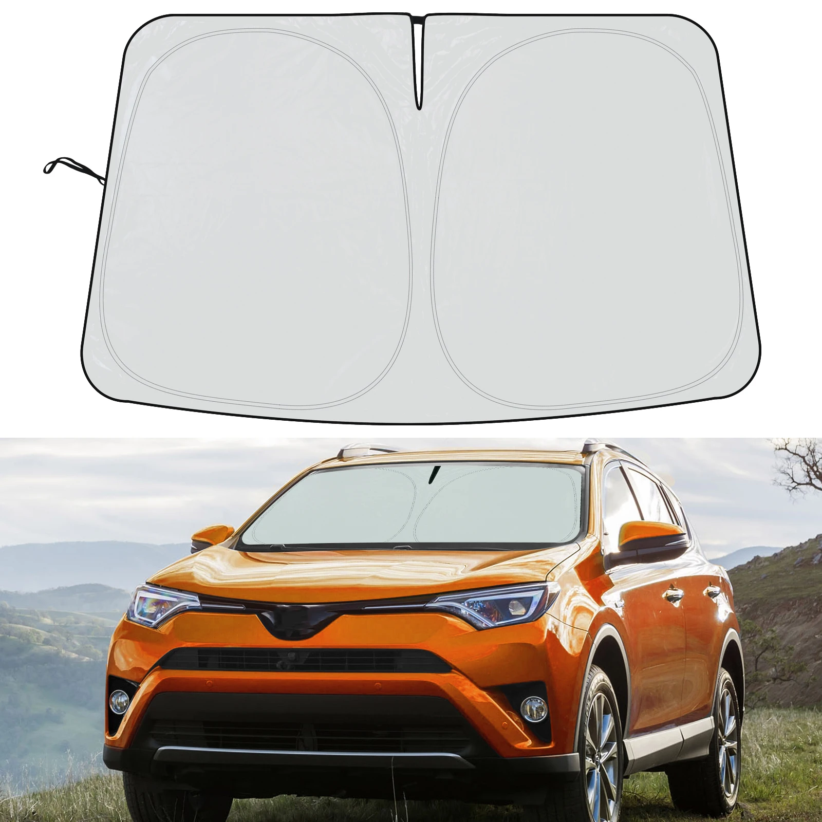 

For Toyota RAV4 2016-2020 Car Front Window Sunshade Cover Parasol Coche Windshield Sun Visor Shading Sunscreen Auto Accessories
