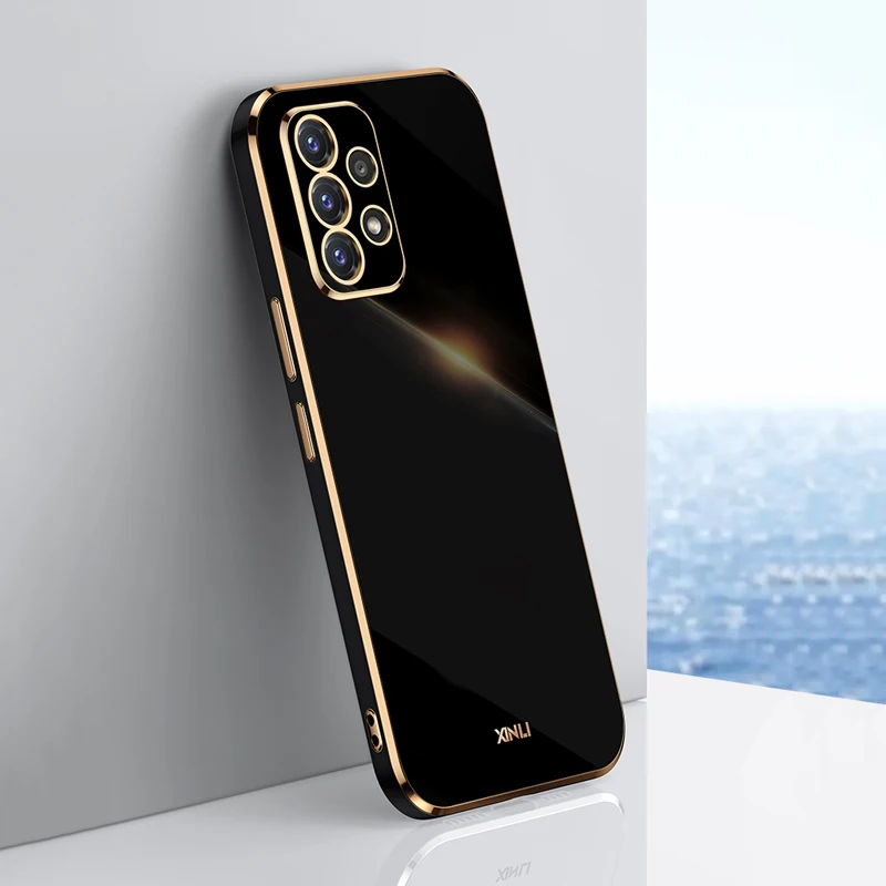 

Plating Silicone Case For Samsung Galaxy A52 4G A52S 5G S21 S20 FE S22 Ultra S10 Plus A72 Phone Luxury Soft TPU Shell Full Cover