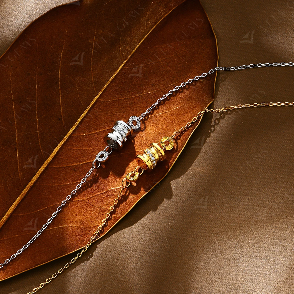 ATTAGEMS Браслет из серебра с муассанитом