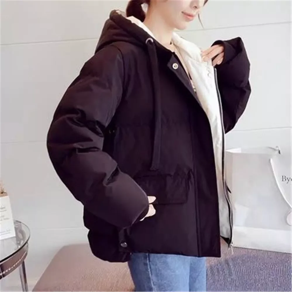 New2022 Coat Women 2021 Fashion Winter Jacket Women Cotton padded Warm Parka Outwear Short Hooded Solid Female Jackets Clothing