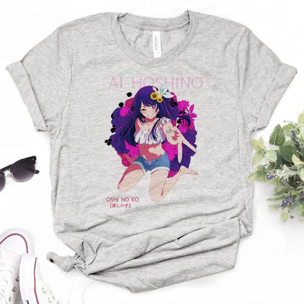 

oshi no ko tshirt women Y2K streetwear Tee female y2k streetwear clothes