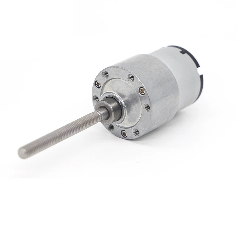 

37-520 Micro DC Gear Motor M6 Threaded Screw Long Shaft Low Speed Speed Regulating Motor Small Motor 12-960RPM
