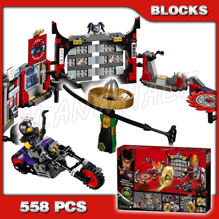 

558pcs S.O.G. Headquarters Oni bike Spinjitzu Spinner 10804 Building Blocks Assemble Set Bricks Compatible with Model