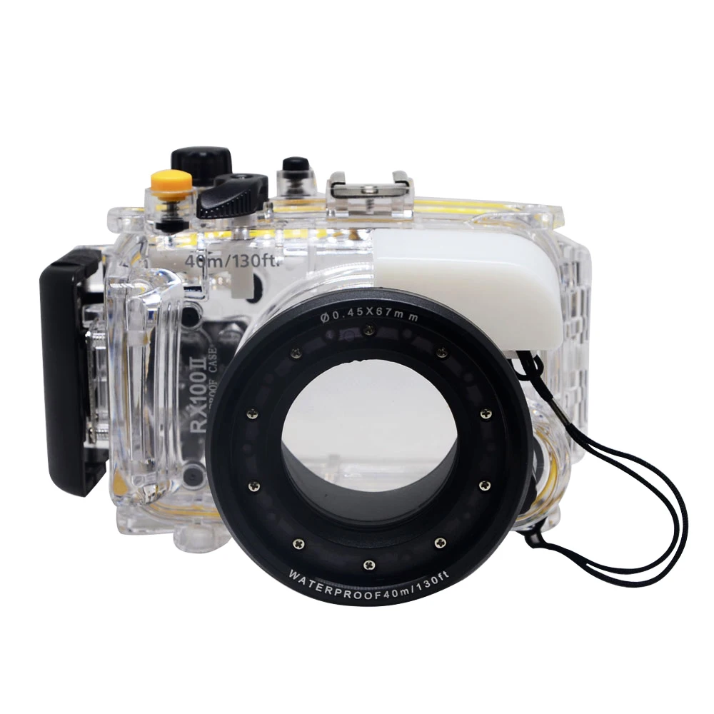 Фото Водонепроницаемый чехол Mcoplus RX100II 40M/130ft для подводной съемки для камеры Sony DSC-RX100 Mark II RX100II RX100 II №1