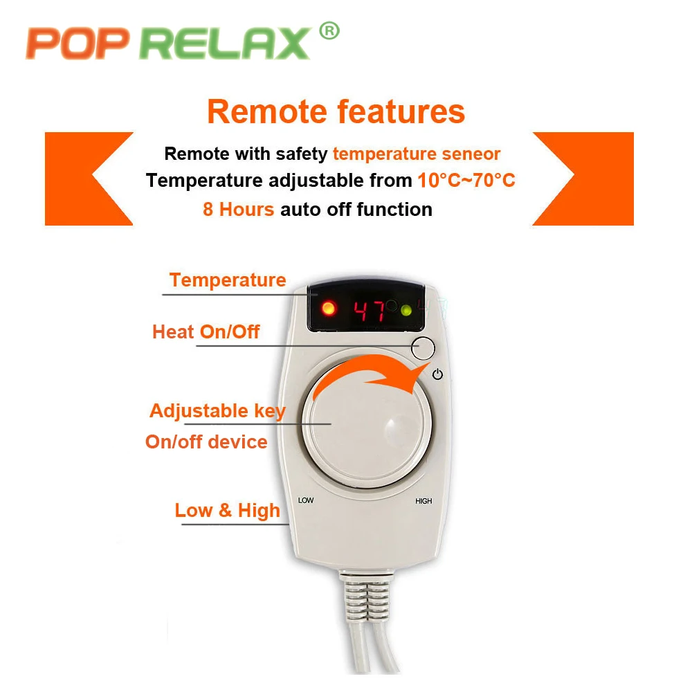 Массажный пояс для похудения с подогревом и термальной турамалиновой физиотерапией POP RELAX Health.