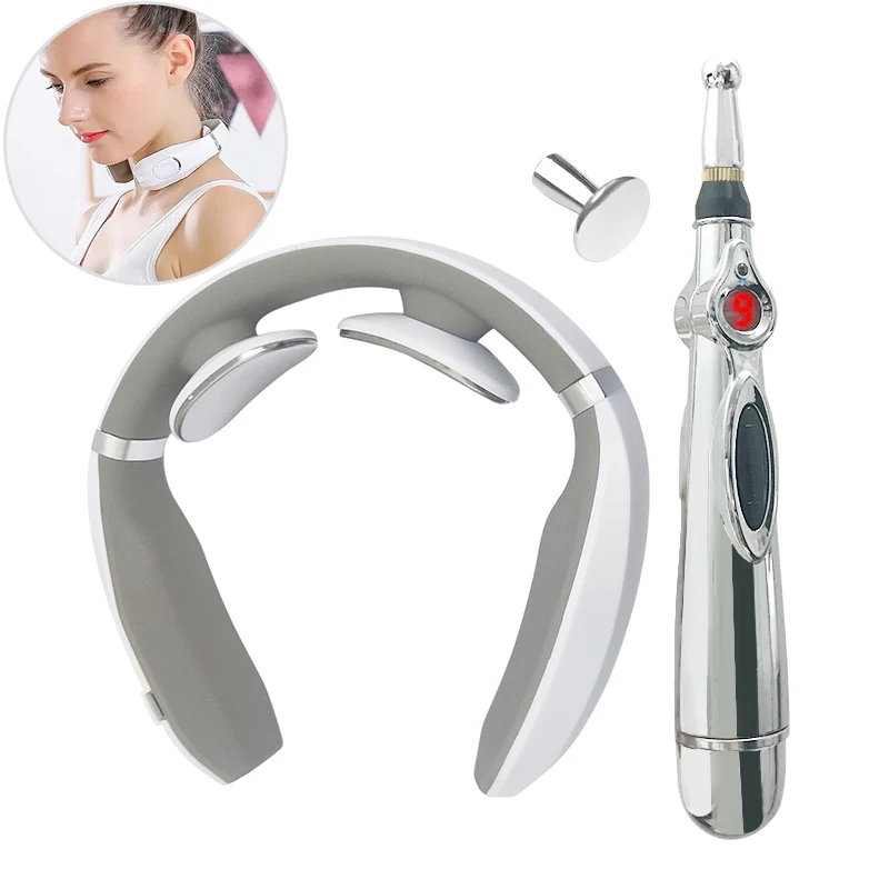 

Neck Muscle Massager for Face Body Relax Low Frequency Massager Pulse Acupuncture Massage Pen saude masajeador anticelulitico