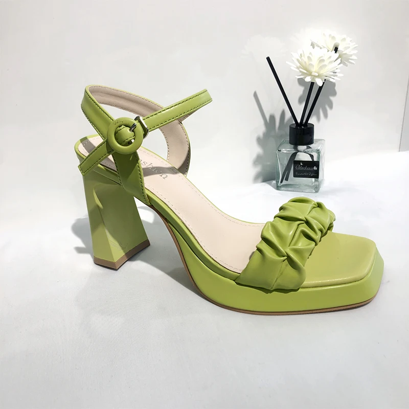 

Женские босоножки на массивном каблуке, сандалии на платформе с открытым носком, дизайнерские туфли-лодочки, Новинка лета 2023