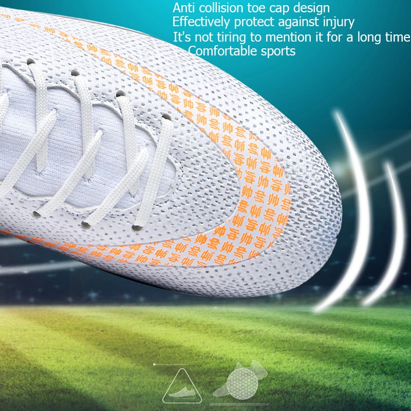FG/TF Soccer Shoes Men Hot Sale Professional Lightweight Non-slip Outdoor Football Boots High Ankle Cleats Grass Soccer Sneakers