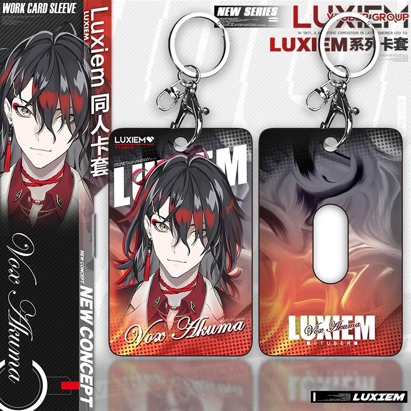 

Anime Luxiem Ike Mysta Luca Vox Shu ID Bus Bank Card Case Cartoon Cosplay Holder Keychain Pendant Toys Student Keyrings Gifts
