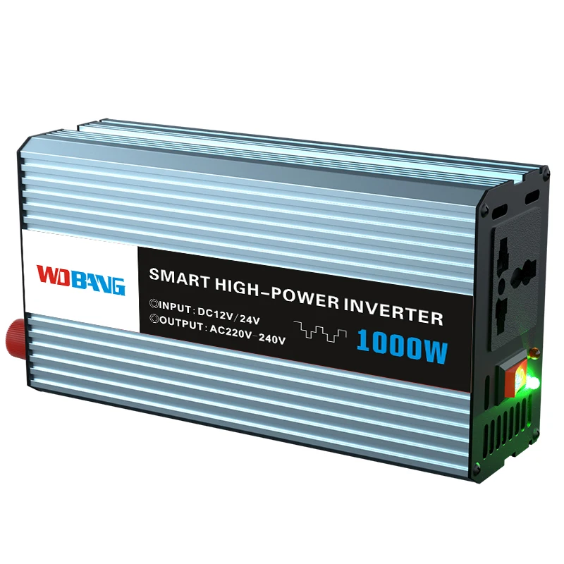

WOBANG 1000 Вт модифицированный инвертор синусоидальной волны 12 В 24 В постоянного тока в 110 В переменного тока 220 В универсальный преобразователь мощности