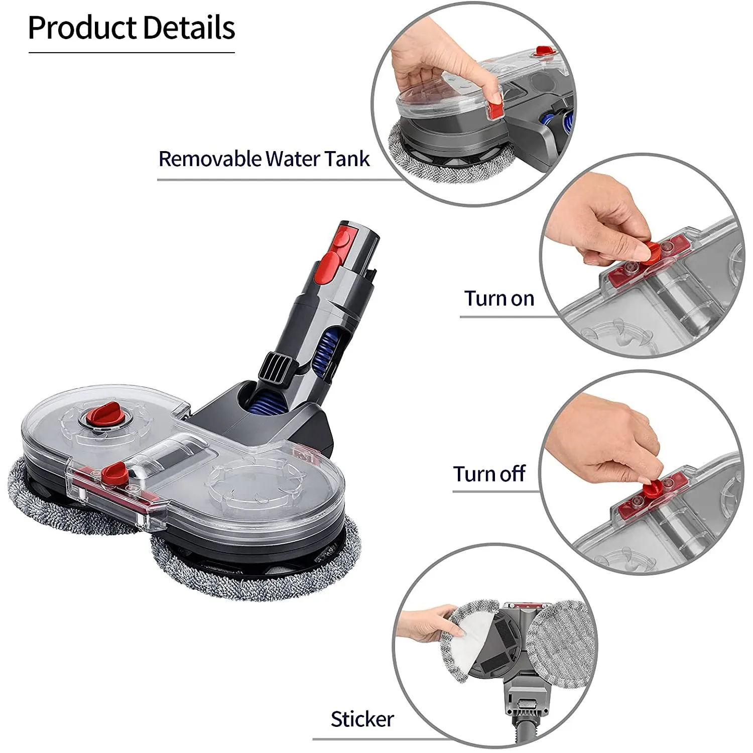 Электрическая Насадка для пылесоса Dyson V7 V8 V10 V11 беспроводной пылесос пола из
