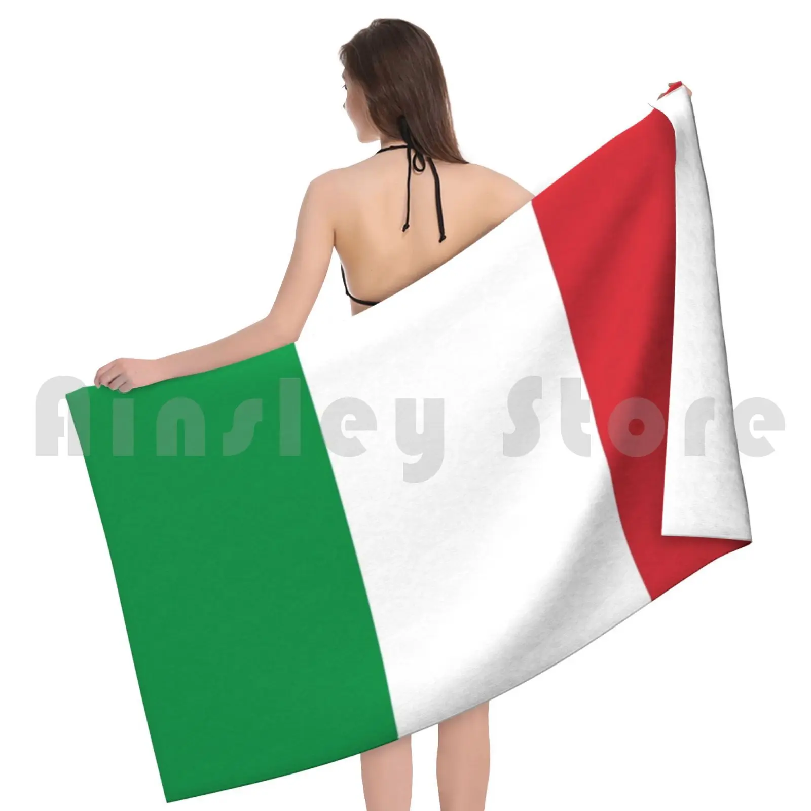 Italian Flag Custom Towel Bath Italy Italia Drapeau Italie Pizza Pasta Bandiera Italiana |