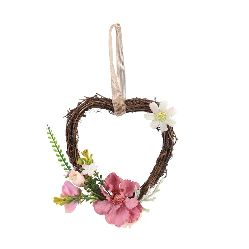 

Искусственный цветок, венок на дверь с зелеными листьями, венок для входной двери, декор для свадьбы, украшение для стены, дома