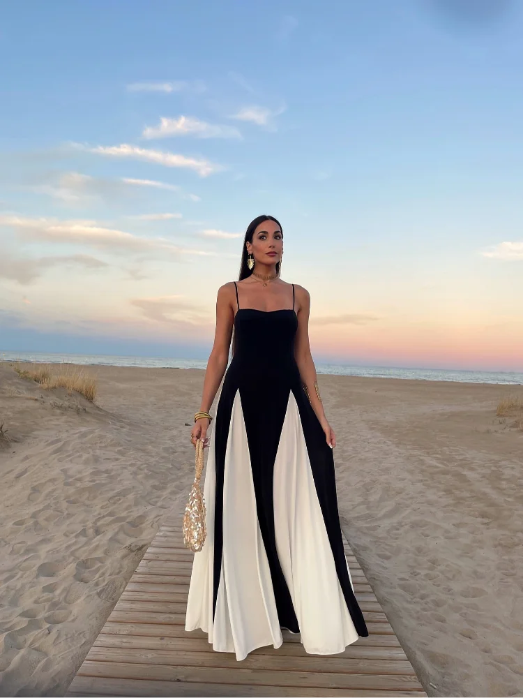 Женское платье-макси в стиле пэчворк