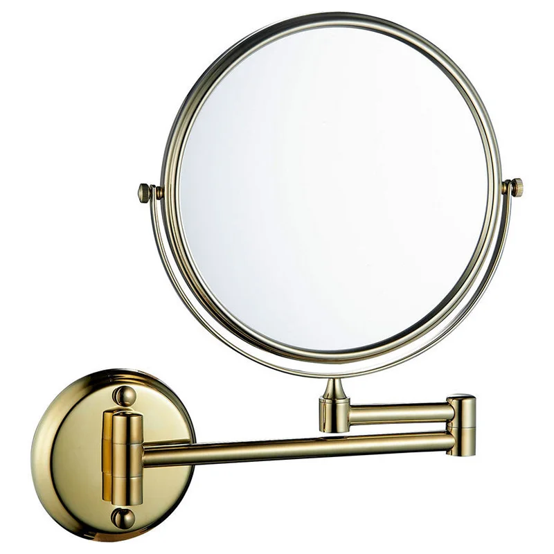 

Wall Mounted Makeup Mirror,3X Magnification Makeup Mirror Adjustable Height Double-Sided Mirrors For Bathroom Vanity