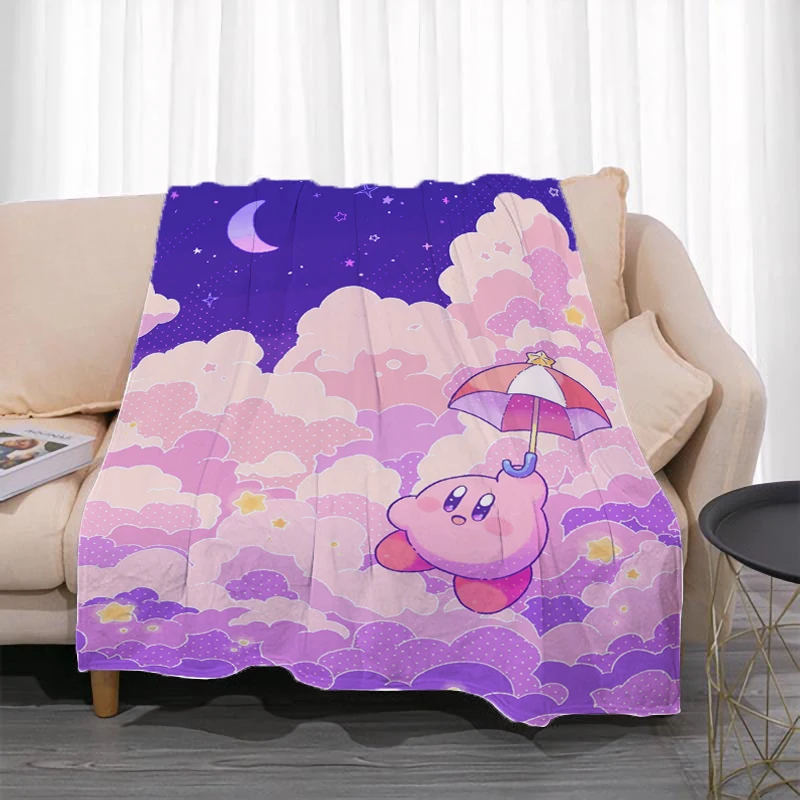 

Anime Blanket for Decorative Sofa K-kirbys Bedroom Decoration Bedspread on the Bed Fluffy Soft Blankets Throw Fleece Boho Custom