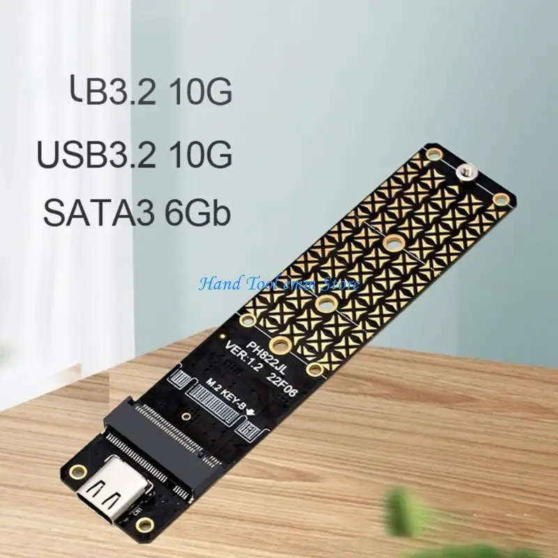 Фото H37F M.2 B SSD-адаптер USB 3.2 Карта расширения JMS580 TYPE C Карта расширения 10 Гбит/с для 2230/2242/2260/2280 №5