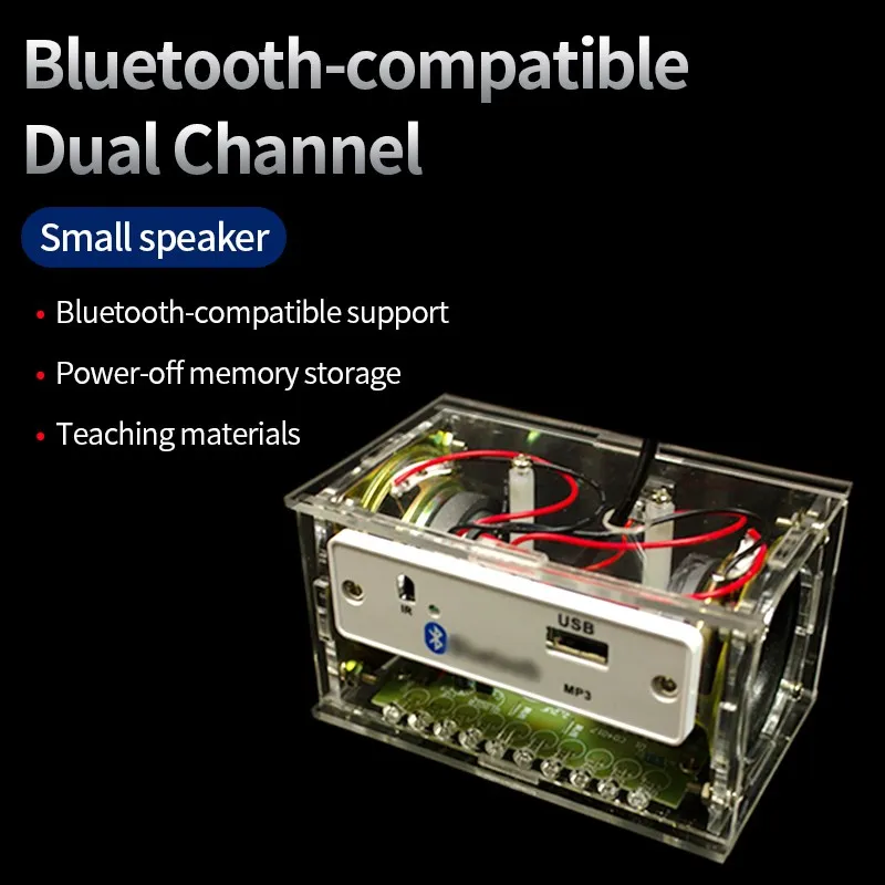 

DIY Bluetooth Speaker Kit Production Assembly Electronic Welding Kit Dual Channel Teaching Practice DIY Electronic Component