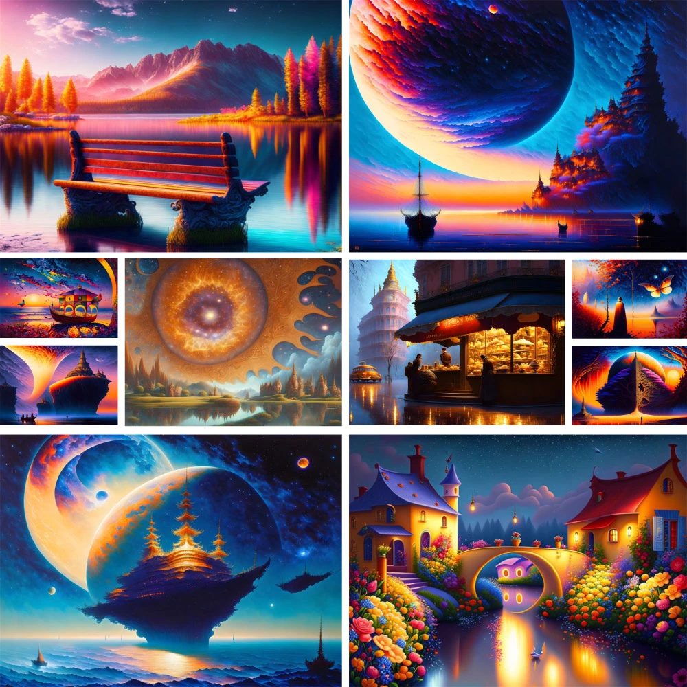 

Пейзаж страны чудес мультфильм Ab алмазная живопись вышивка крестиком рукоделие персонализированные подарки 2023 Новинка дропшиппинг бесплатная доставка